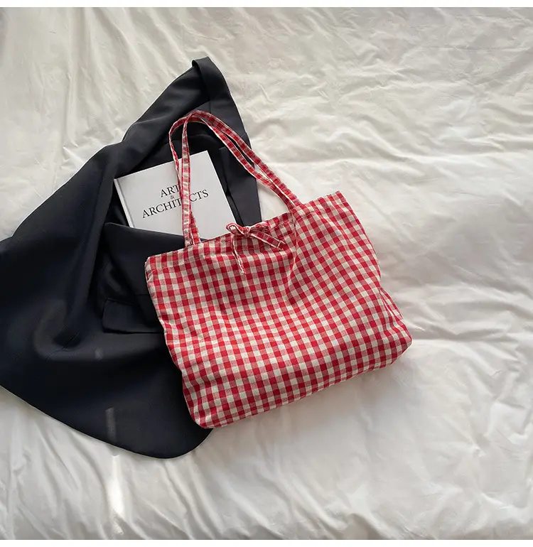 Korean Checkered Shoulder Bag 2025 New Arrival - Image 2