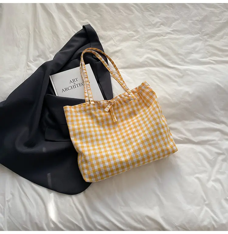 Korean Checkered Shoulder Bag 2025 New Arrival - Image 3
