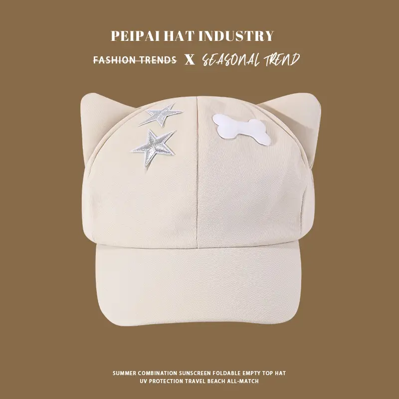 Cute Cat Ears Baseball Cap Women Summer Sun Hat
