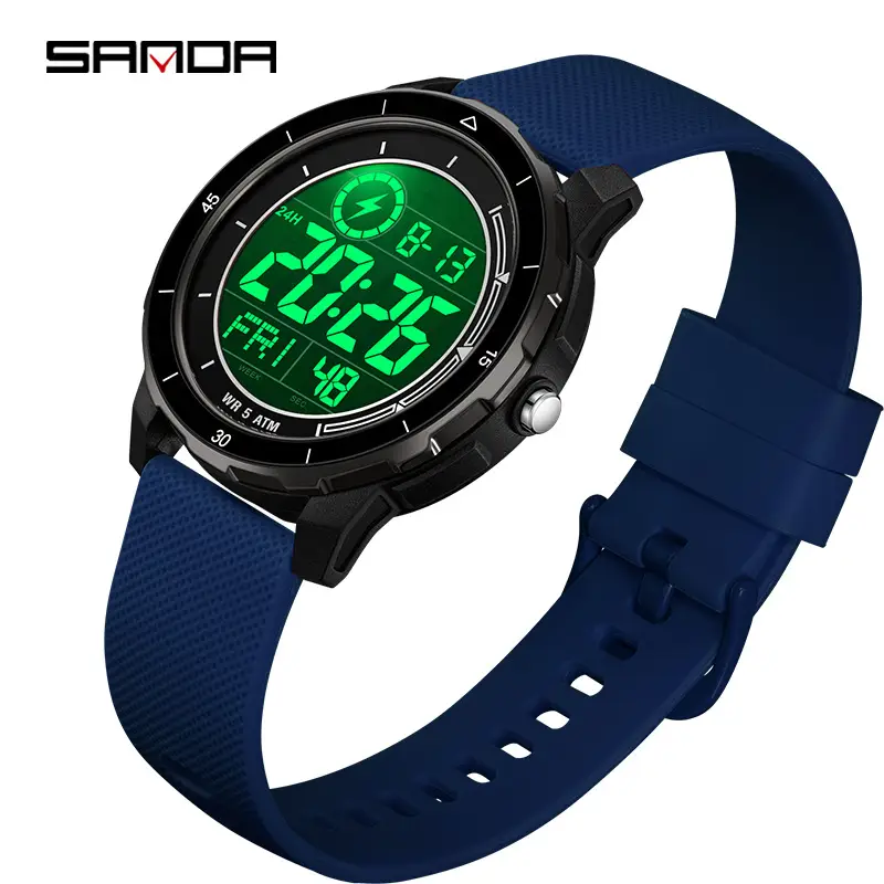 Sanda Digital Sports Watch Orange Strap 2026 - Image 12
