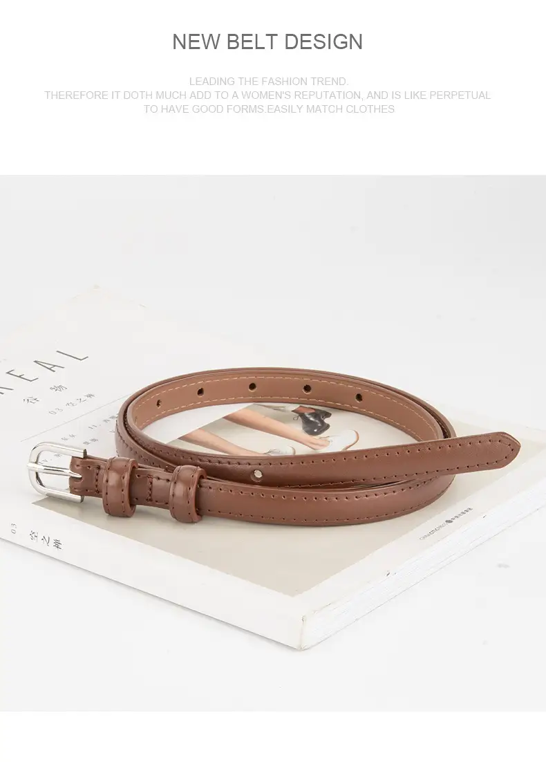 Women's Korean Style Genuine Leather Belt with Alloy Buckle — feature 10