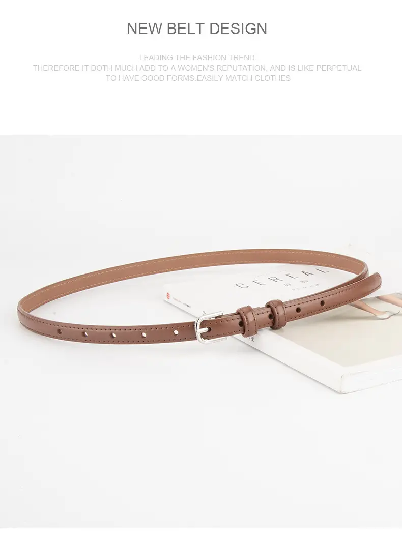 Women's Korean Style Genuine Leather Belt with Alloy Buckle — feature 11