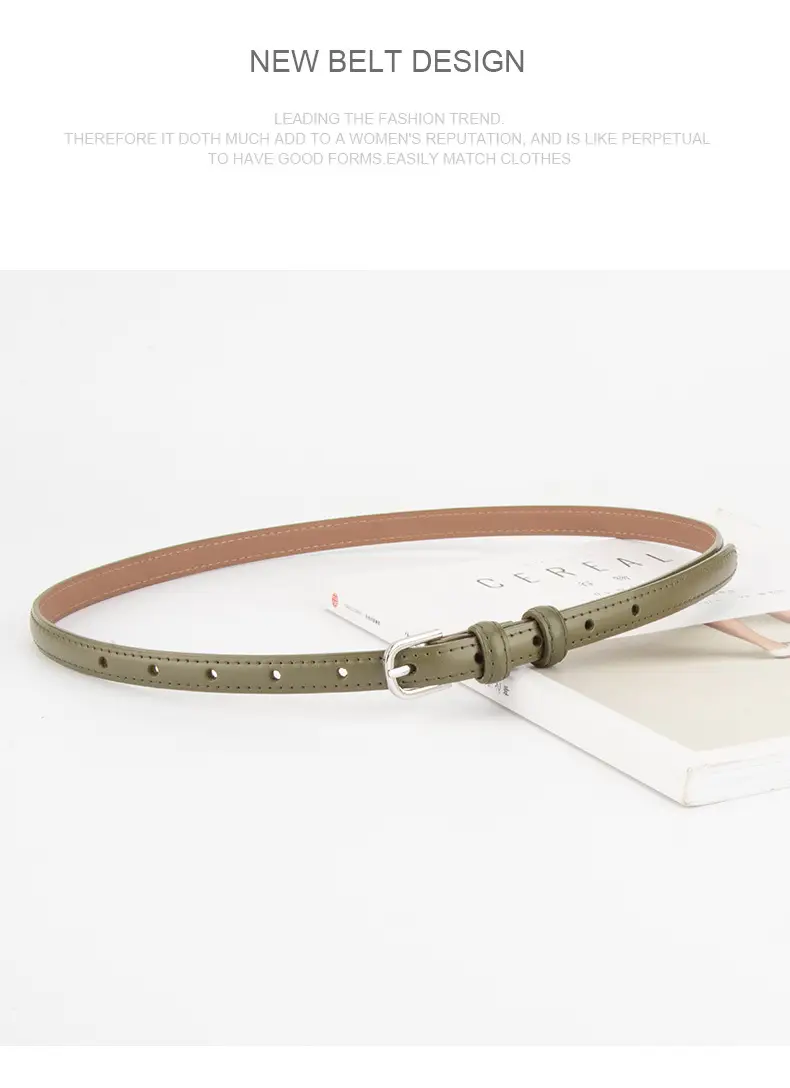Women's Korean Style Genuine Leather Belt with Alloy Buckle — feature 14