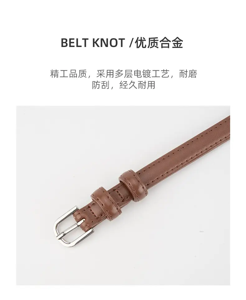 Women's Korean Style Genuine Leather Belt with Alloy Buckle — feature 6