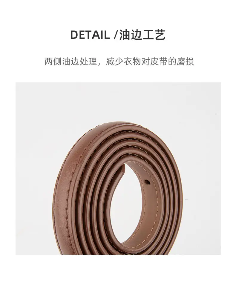Women's Korean Style Genuine Leather Belt with Alloy Buckle — feature 7