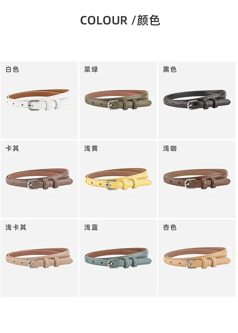 Women's Korean Style Genuine Leather Belt with Alloy Buckle — feature 8