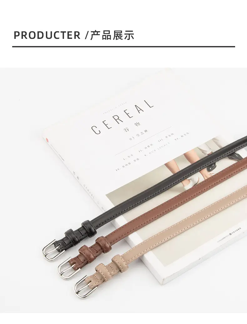 Women's Korean Style Genuine Leather Belt with Alloy Buckle — feature 9