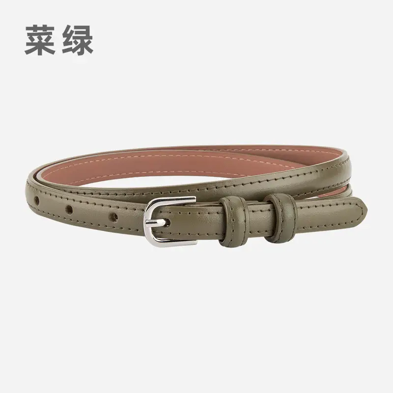 Women's Korean Style Genuine Leather Belt with Alloy Buckle - Image 2
