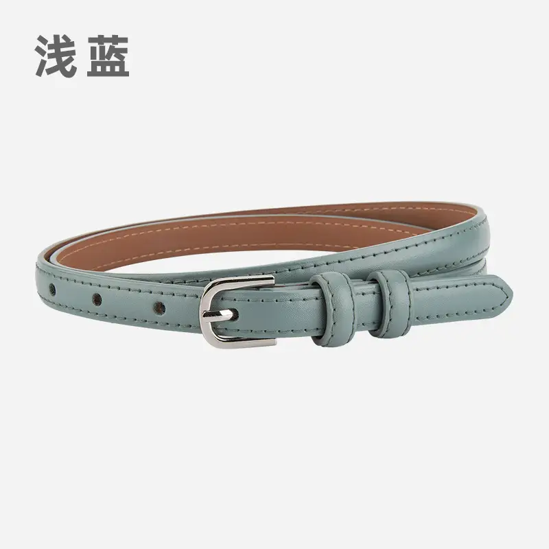 Women's Korean Style Genuine Leather Belt with Alloy Buckle - Image 8