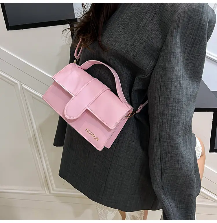 Pink Shoulder Crossbody Bag with Pearl Tassel — feature 20
