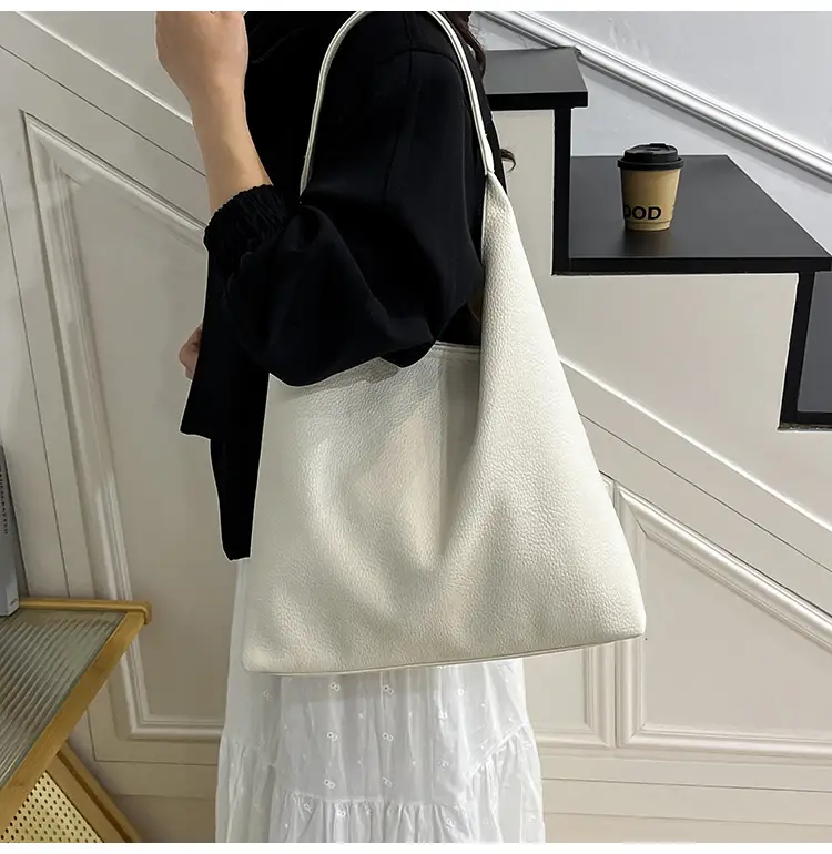 2025 Women's Beige Textured Shoulder Bag with Matching Tote — feature 23