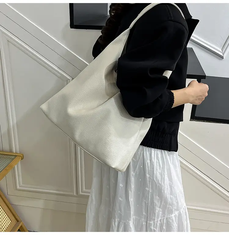 2025 Women's Beige Textured Shoulder Bag with Matching Tote — feature 24