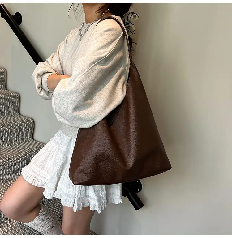 2025 Women's Beige Textured Shoulder Bag with Matching Tote — feature 34