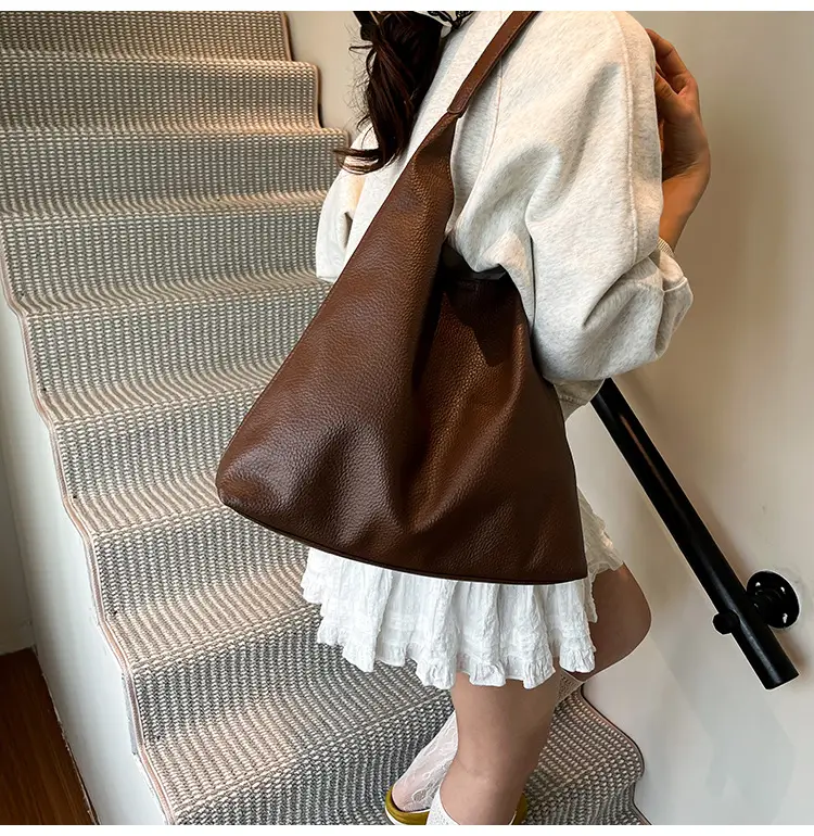 2025 Women's Beige Textured Shoulder Bag with Matching Tote — feature 36