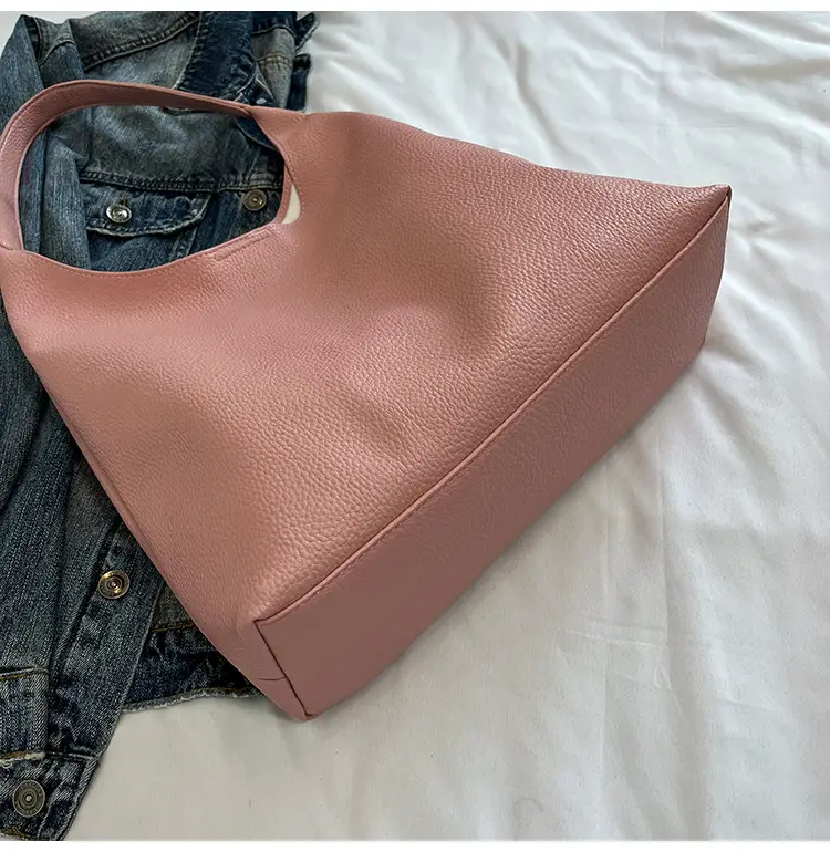 2025 Women's Beige Textured Shoulder Bag with Matching Tote — feature 46
