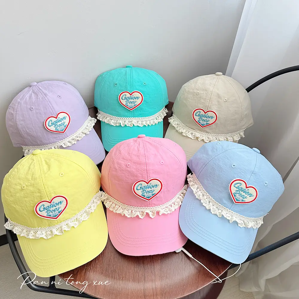 Pink Heart Embroidered Baseball Cap for Women - Image 10