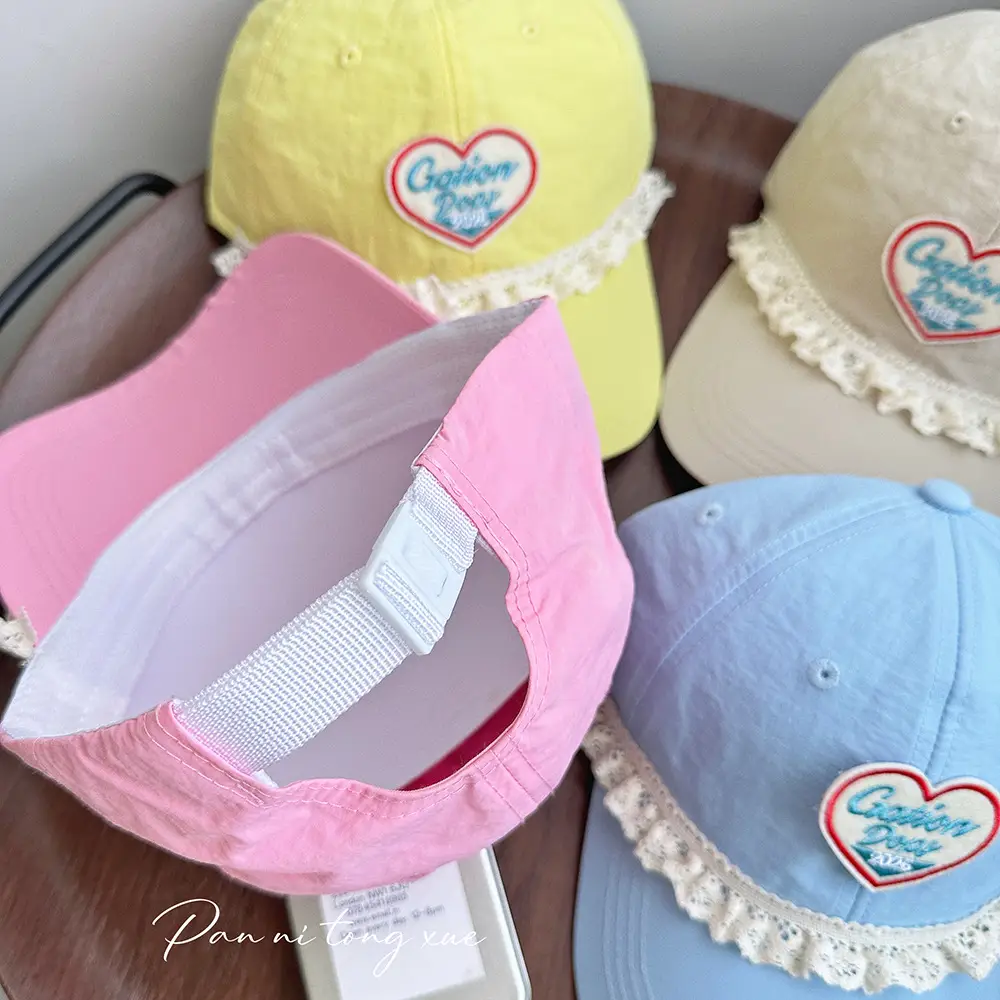 Pink Heart Embroidered Baseball Cap for Women - Image 12