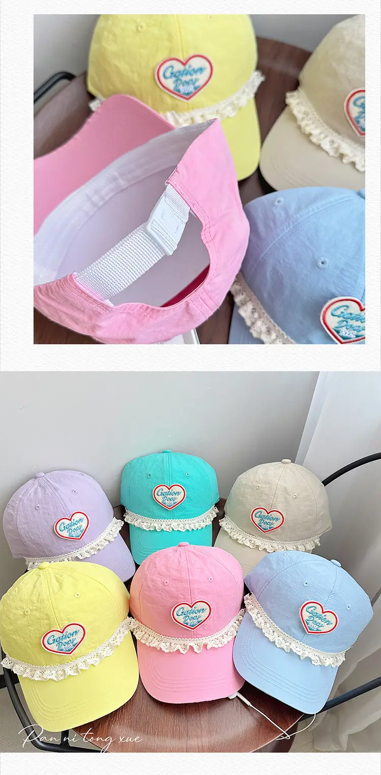 Pink Heart Embroidered Baseball Cap for Women — feature 26
