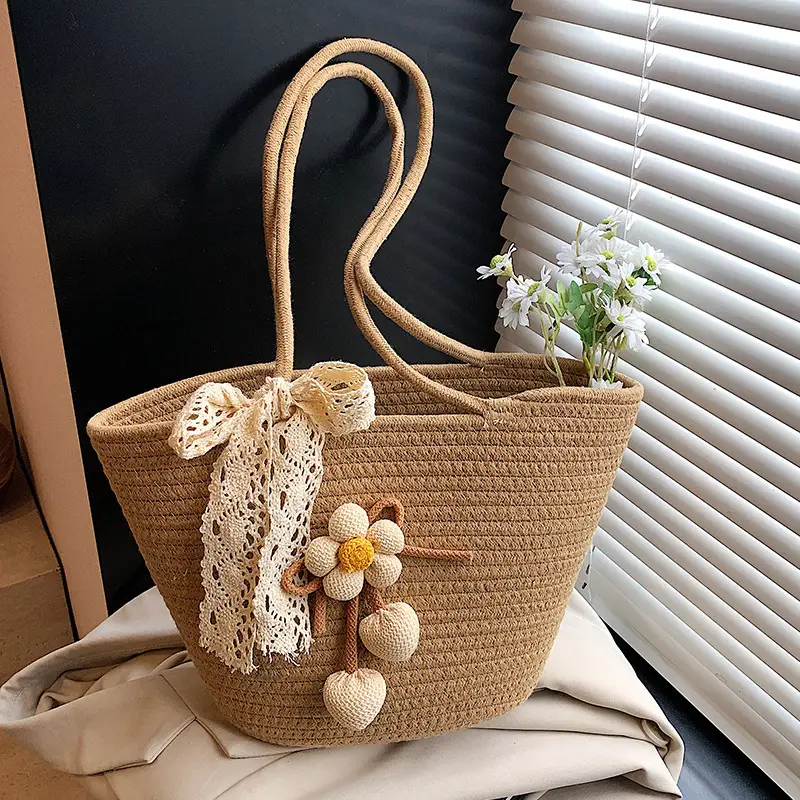 Women Straw Tote Bag Large Capacity Beach Travel Luggage