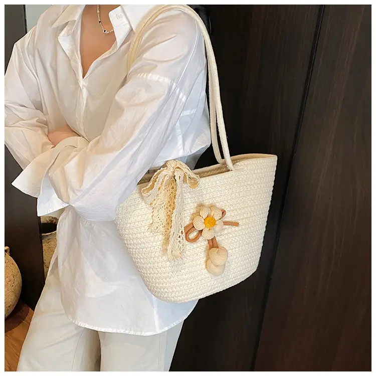 Women Straw Tote Bag Large Capacity Beach Travel Luggage — feature 12