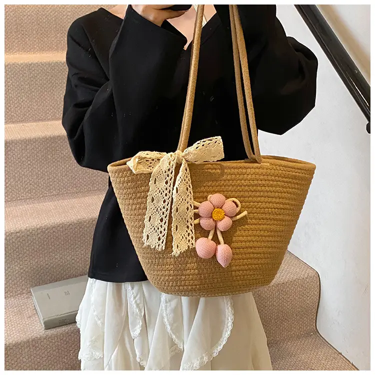 Women Straw Tote Bag Large Capacity Beach Travel Luggage — feature 16