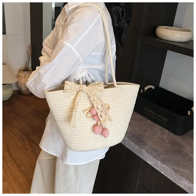 Women Straw Tote Bag Large Capacity Beach Travel Luggage — feature 17