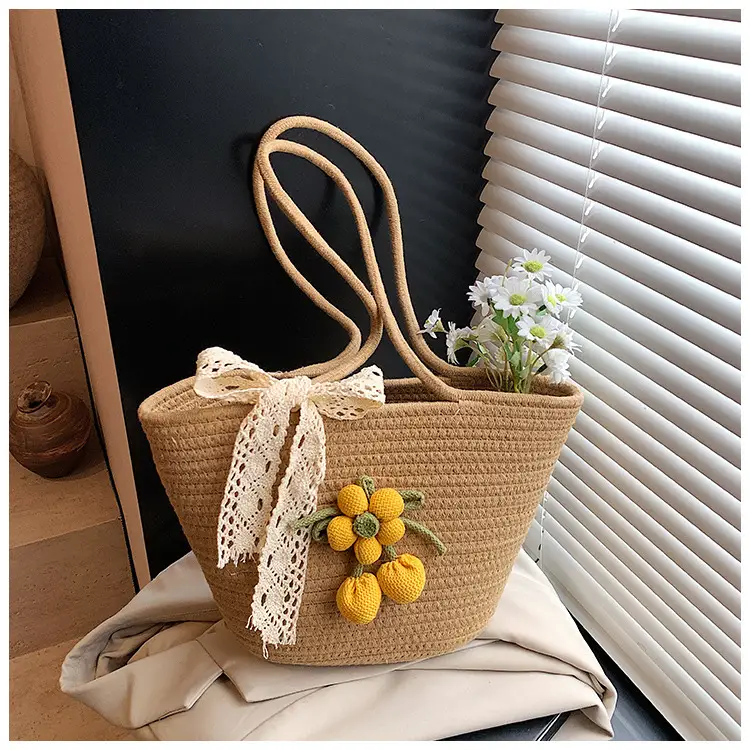Women Straw Tote Bag Large Capacity Beach Travel Luggage — feature 21