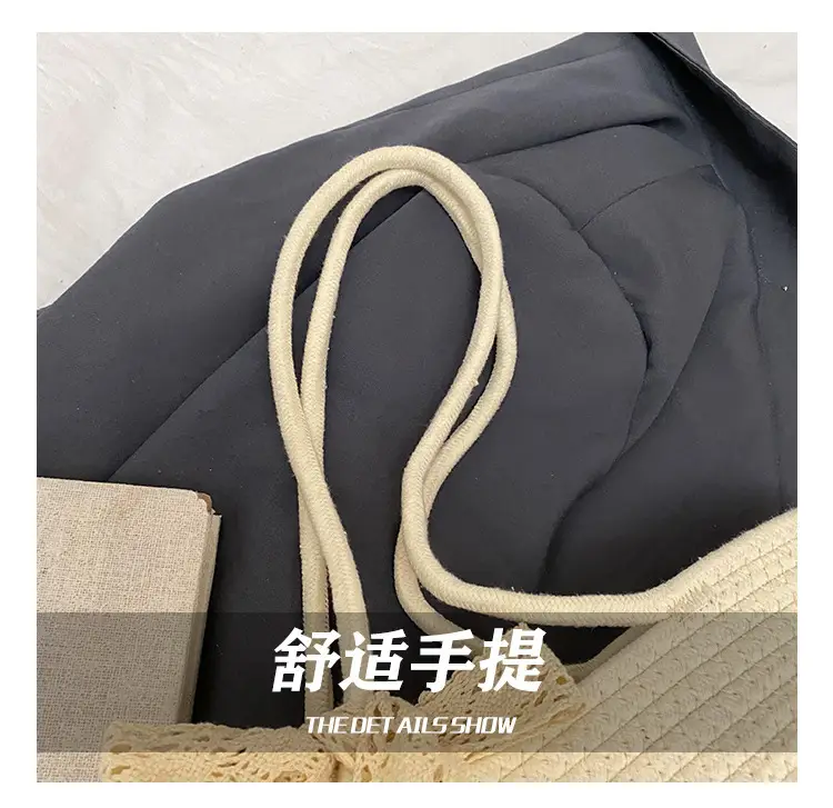 Women Straw Tote Bag Large Capacity Beach Travel Luggage — feature 5