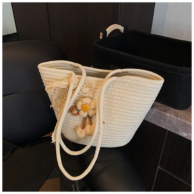 Women Straw Tote Bag Large Capacity Beach Travel Luggage — feature 8