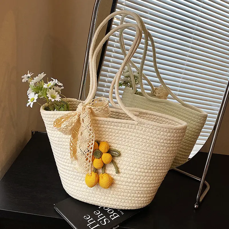 Women Straw Tote Bag Large Capacity Beach Travel Luggage