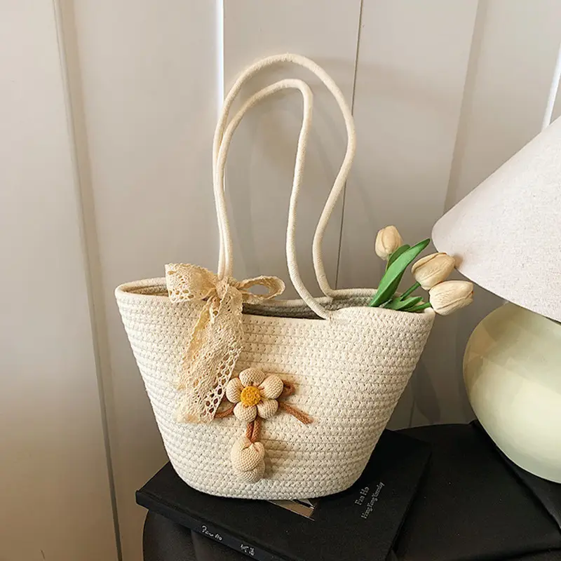 Women Straw Tote Bag Large Capacity Beach Travel Luggage