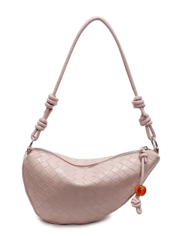 Women's Silver Saddle Crossbody Bag with Lace Trim - Image 9