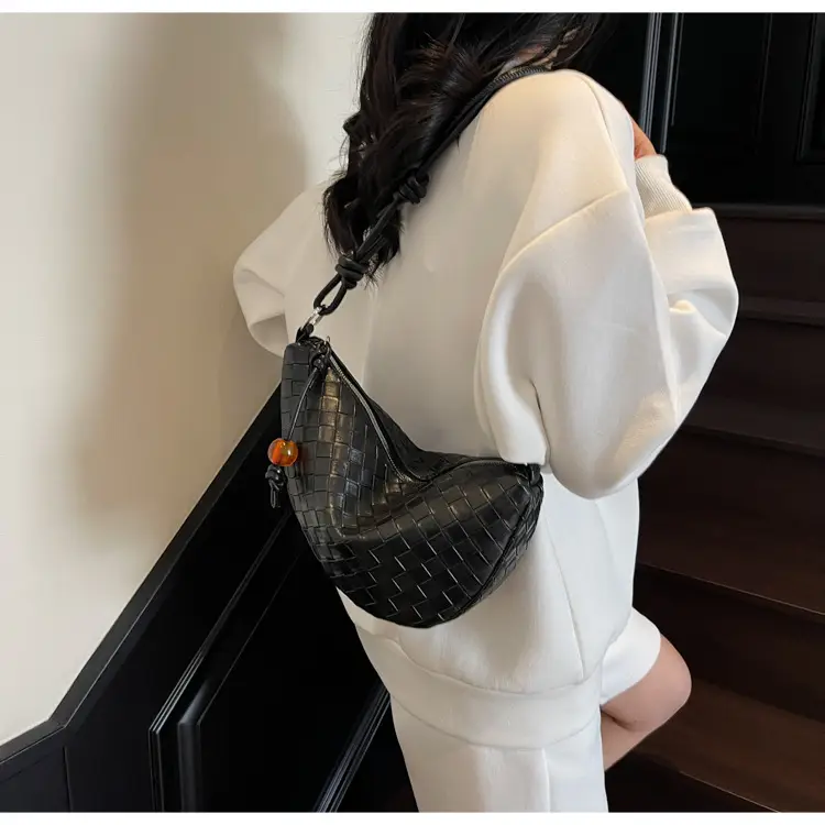 Women's Silver Saddle Crossbody Bag with Lace Trim — feature 16