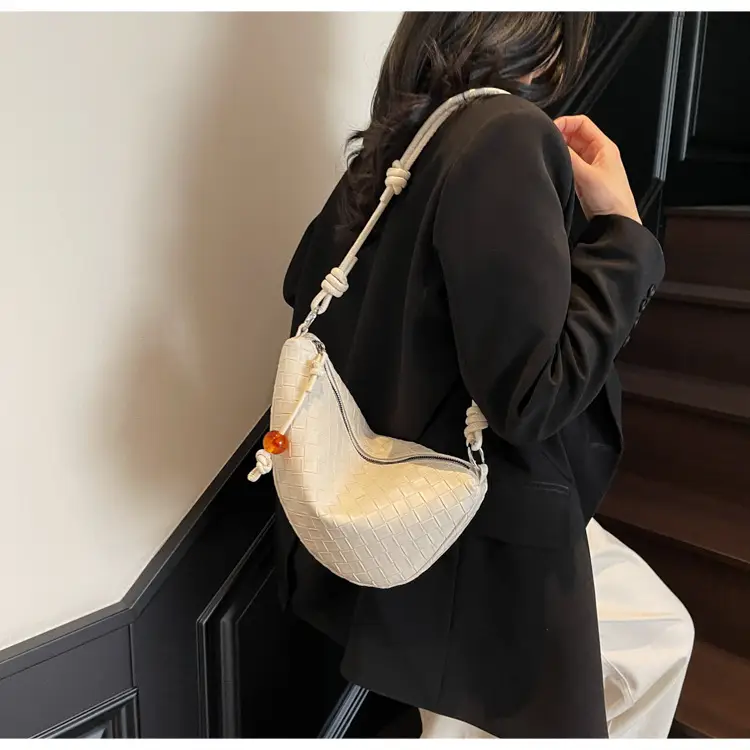 Women's Silver Saddle Crossbody Bag with Lace Trim — feature 21