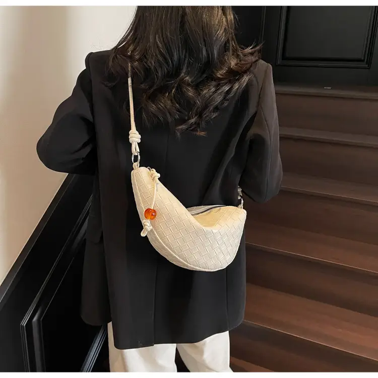 Women's Silver Saddle Crossbody Bag with Lace Trim — feature 23