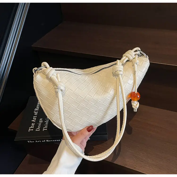 Women's Silver Saddle Crossbody Bag with Lace Trim — feature 25