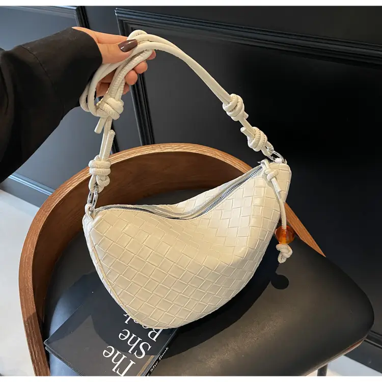 Women's Silver Saddle Crossbody Bag with Lace Trim — feature 26