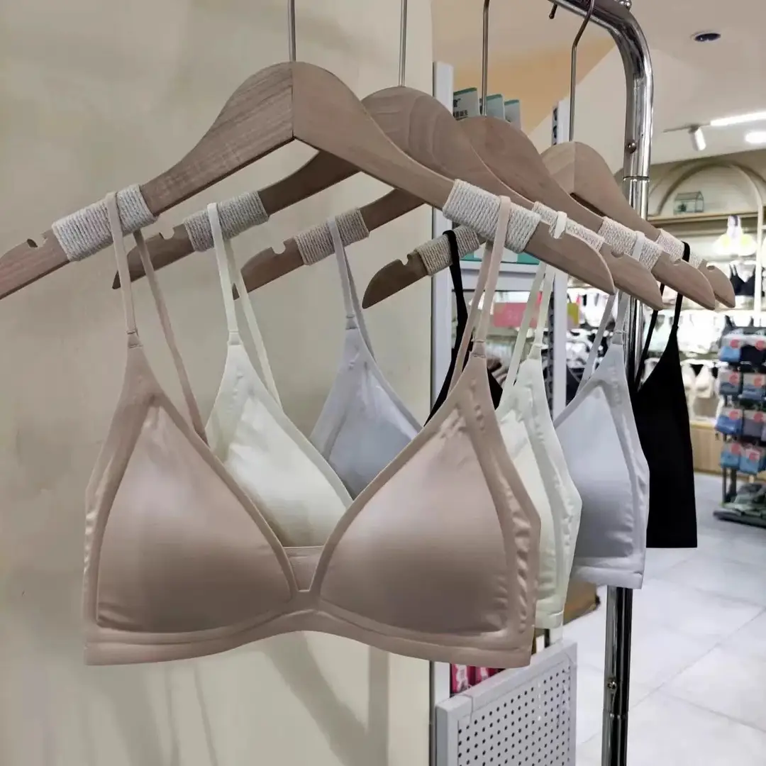 Fengzhixin Original French Deep V Triangle Cup Intimates Without Rims Beautiful Back Seamless Push-Up Summer Thin Bra — feature 15