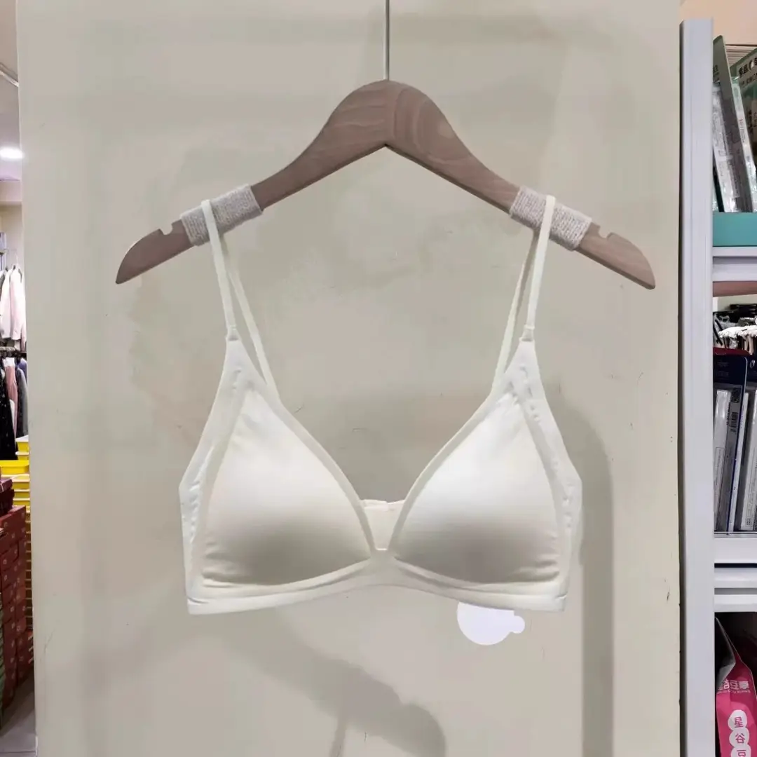 Fengzhixin Original French Deep V Triangle Cup Intimates Without Rims Beautiful Back Seamless Push-Up Summer Thin Bra — feature 18