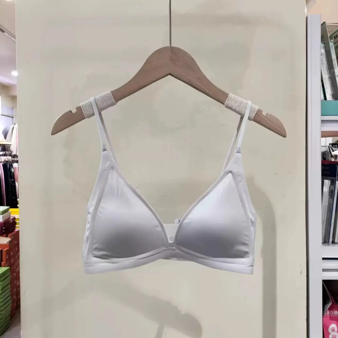 Fengzhixin Original French Deep V Triangle Cup Intimates Without Rims Beautiful Back Seamless Push-Up Summer Thin Bra — feature 20