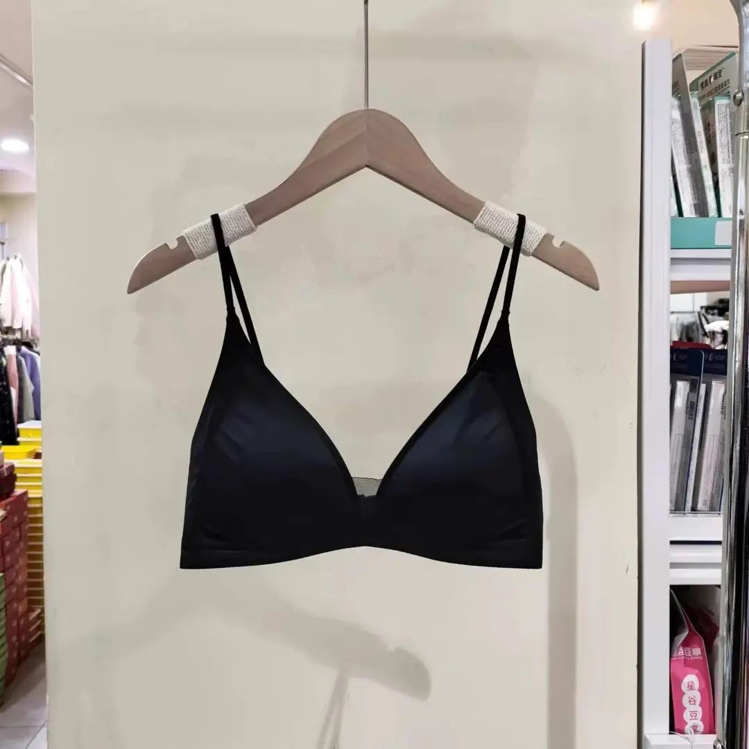 Fengzhixin Original French Deep V Triangle Cup Intimates Without Rims Beautiful Back Seamless Push-Up Summer Thin Bra — feature 21