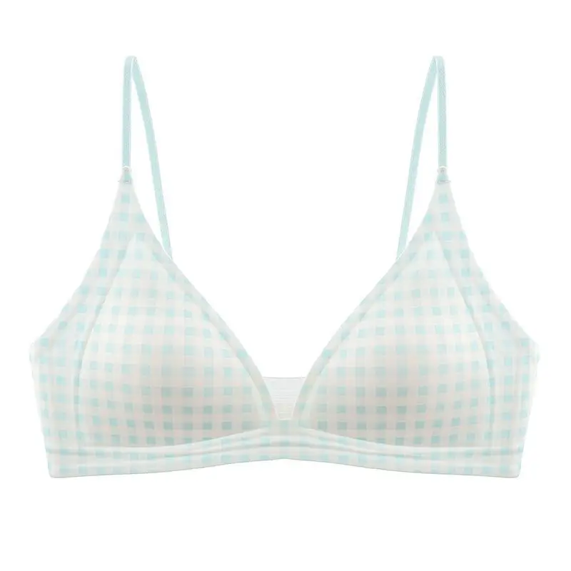 Fengzhixin Original French Deep V Triangle Cup Intimates Without Rims Beautiful Back Seamless Push-Up Summer Thin Bra