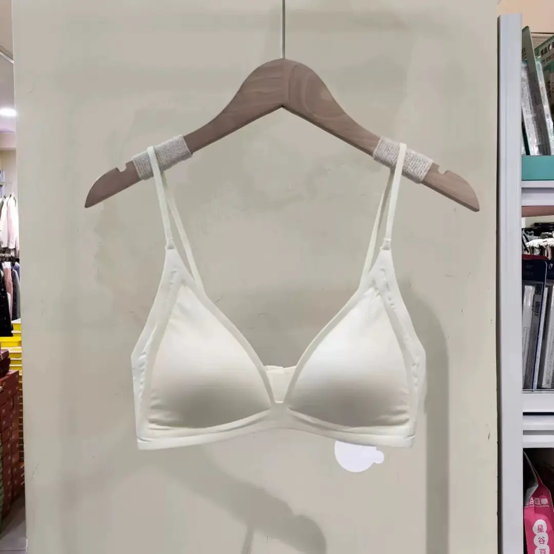 Fengzhixin Original French Deep V Triangle Cup Intimates Without Rims Beautiful Back Seamless Push-Up Summer Thin Bra