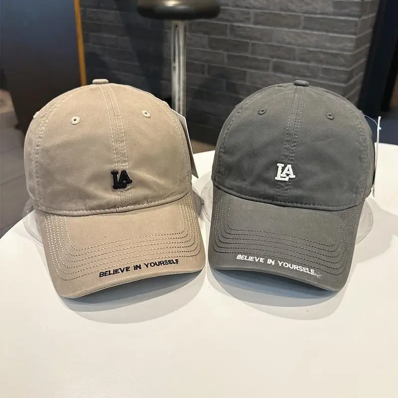 Women Baseball Cap LA Logo Casual Curved Bim - Image 12