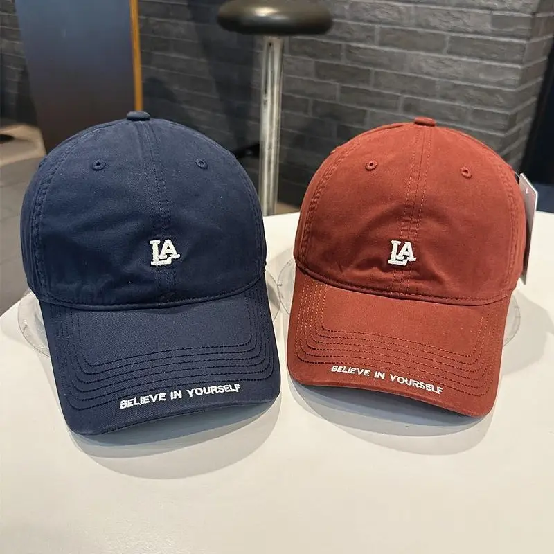 Women Baseball Cap LA Logo Casual Curved Bim - Image 13