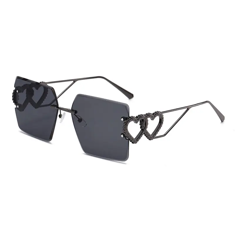 Heart Personalized Sunglasses Anti-UV Big Face Cut - Image 11