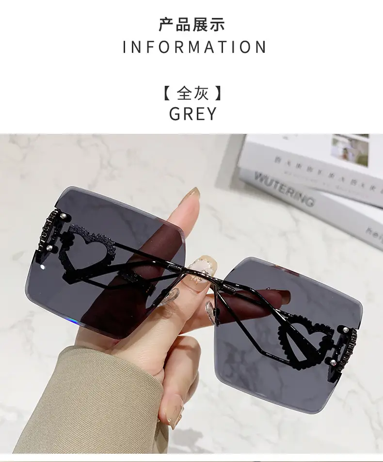 Heart Personalized Sunglasses Anti-UV Big Face Cut — feature 11