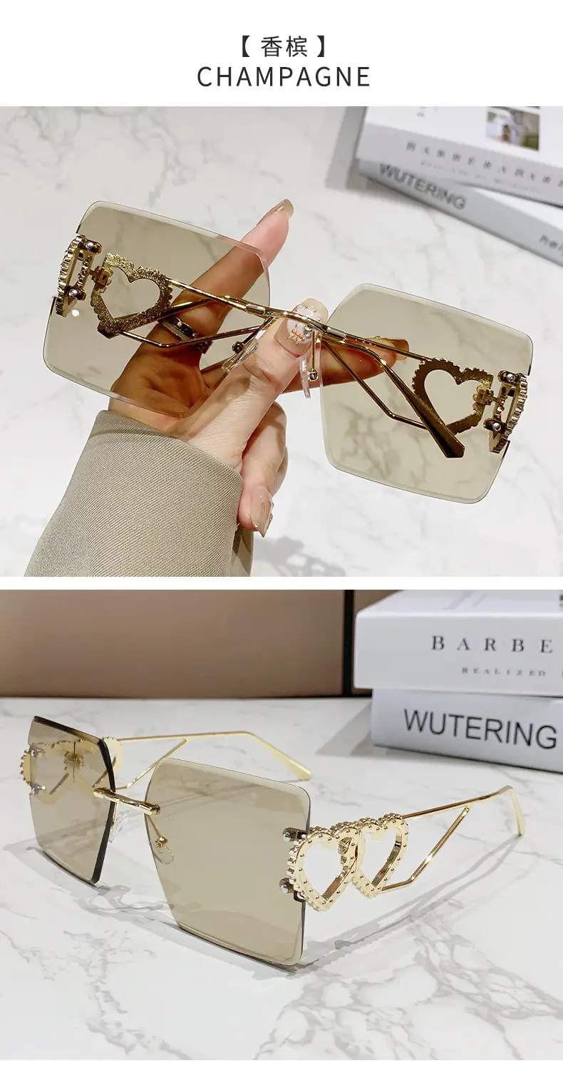 Heart Personalized Sunglasses Anti-UV Big Face Cut — feature 13