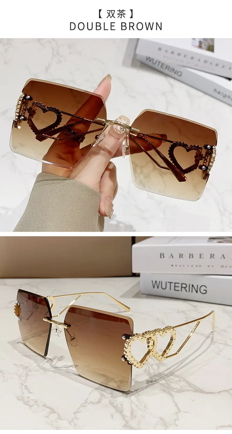 Heart Personalized Sunglasses Anti-UV Big Face Cut — feature 14