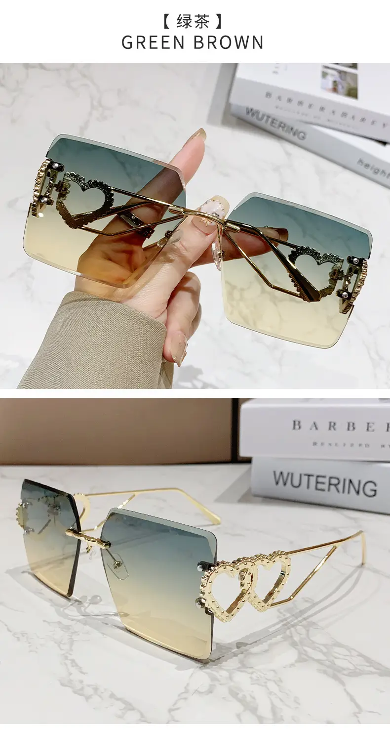 Heart Personalized Sunglasses Anti-UV Big Face Cut — feature 15